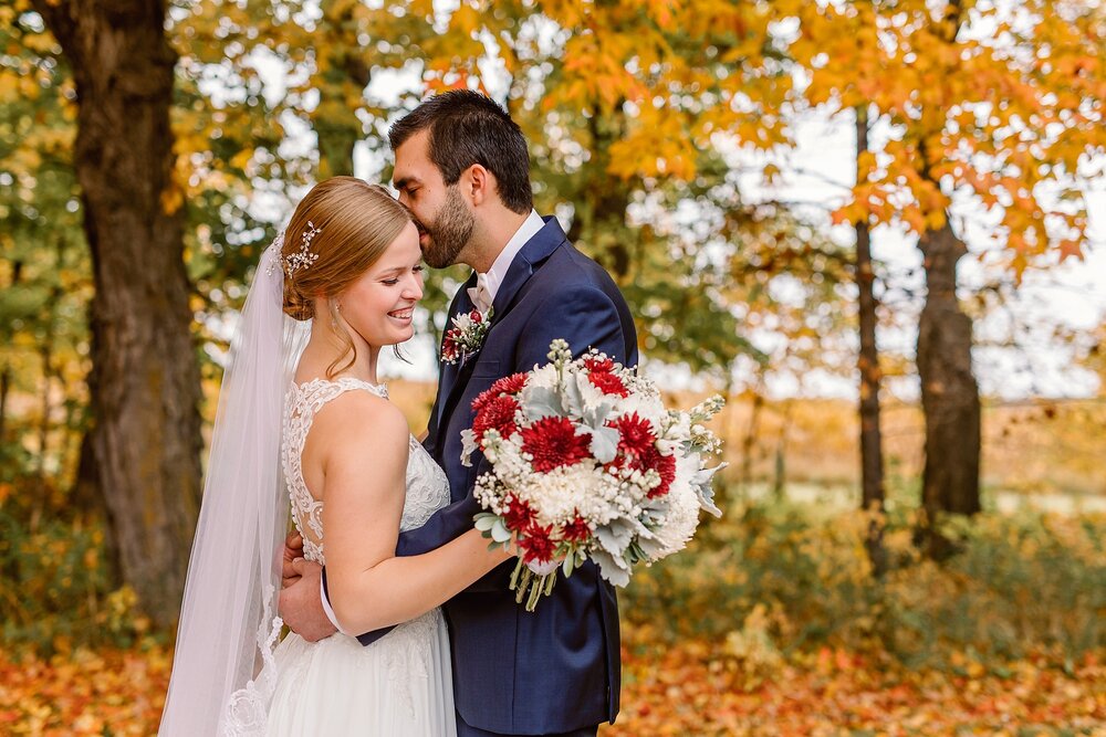 Lovely Fall Themed Vergas, MN Wedding with Burgundy &amp; Blue Accents | Amanda &amp; Zach