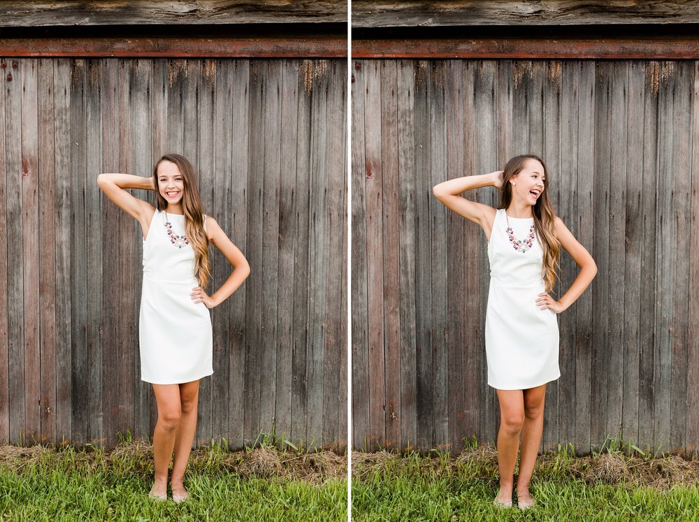 Dance and Country Styled High School Senior Session by Amber Langerud Photography near Audubon with Rustic Barnwood Backdrop | Riley