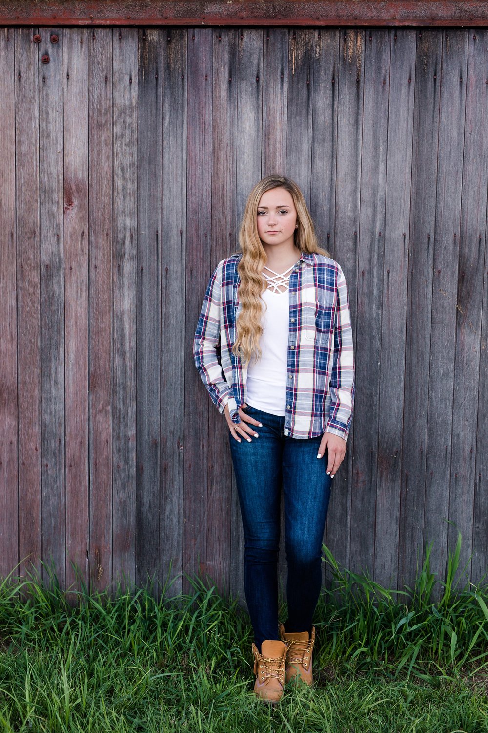 Country Styled High School Senior Pictures on a Farm and Little Cormorant Lake in Minnesota by Amber Langerud with Rustic Barn Wood