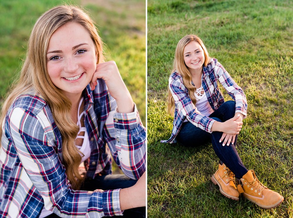 Country Styled High School Senior Pictures on a Farm and Little Cormorant Lake in Minnesota by Amber Langerud with Rustic Barn Wood