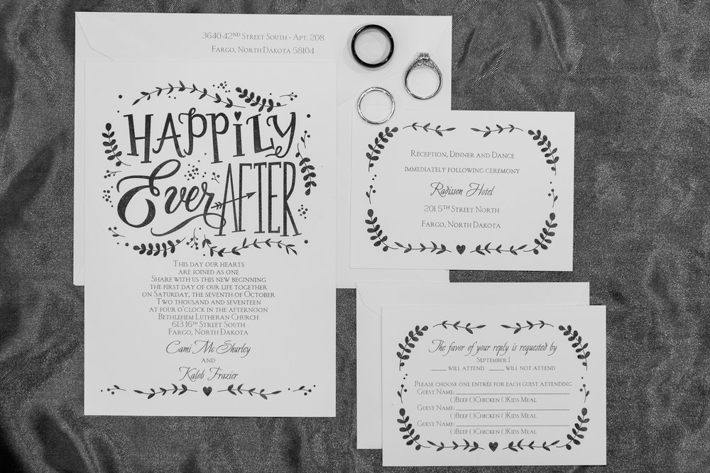 Downtown Fargo Disney Themed Wedding by Amber Langerud Photography | wedding invites