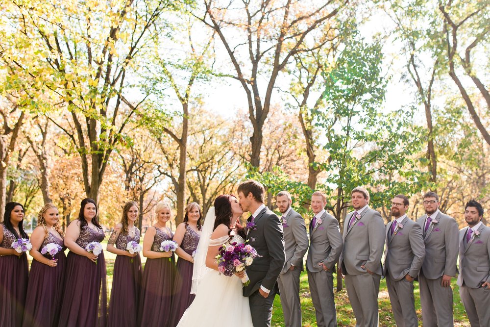 Downtown Fargo Disney Themed Wedding by Amber Langerud Photography | Bridal Party Island Park
