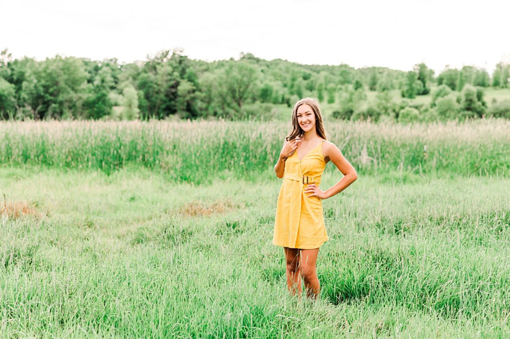 Alexandria Senior Photographer  | Girl Standing in Grass Field
