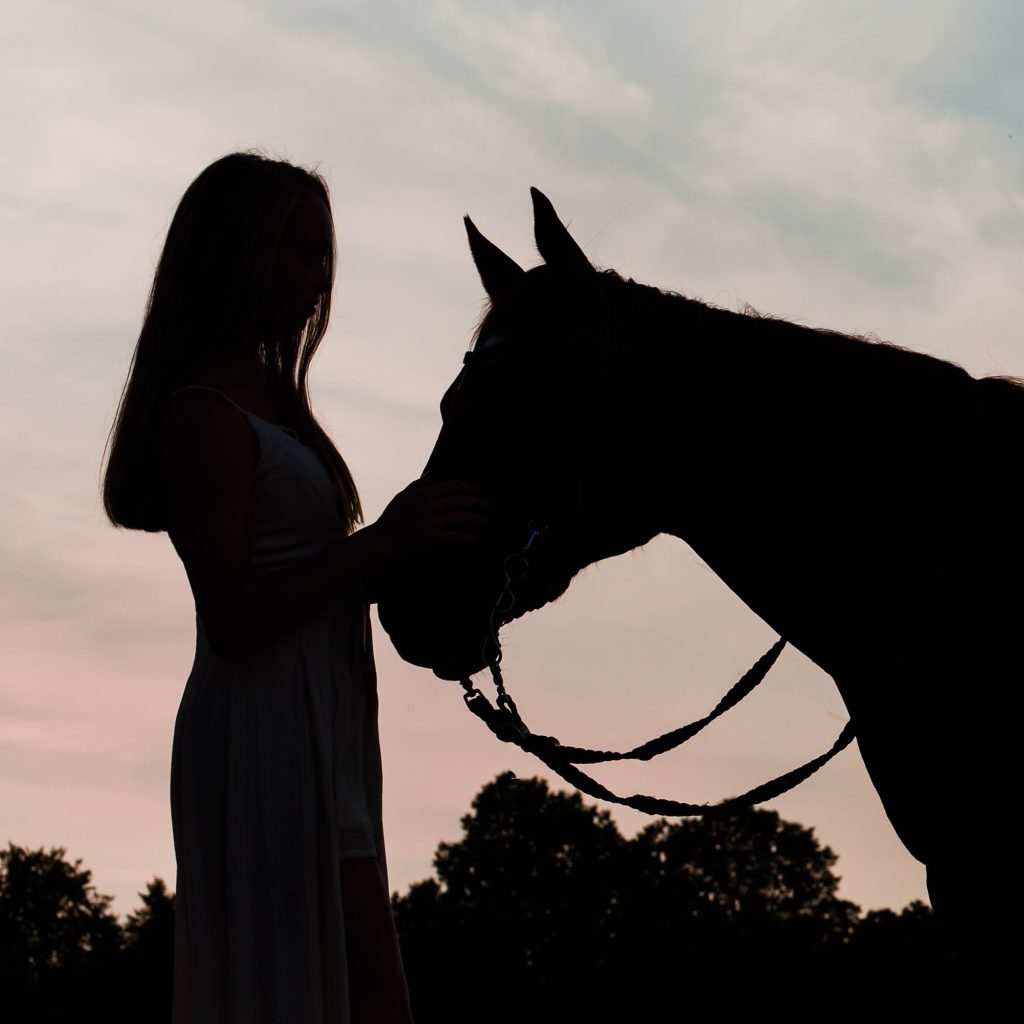 Senior pictures with your horse silhouette