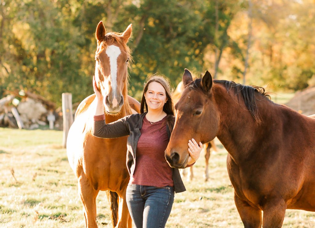 horse photographer headshot with her horses