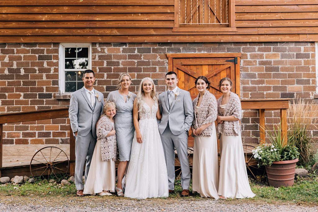 Family Formal Photos in front of the Barn at the Hitching Post MN