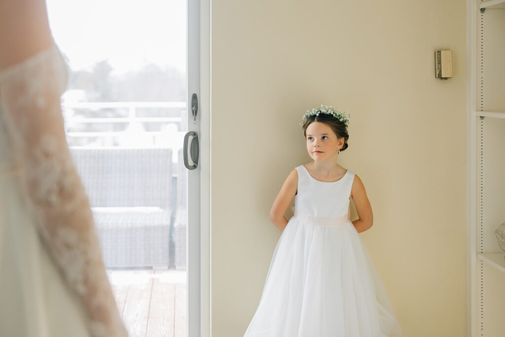 Flower girl at the Lafayette Club in Minnetonka Beach, MN