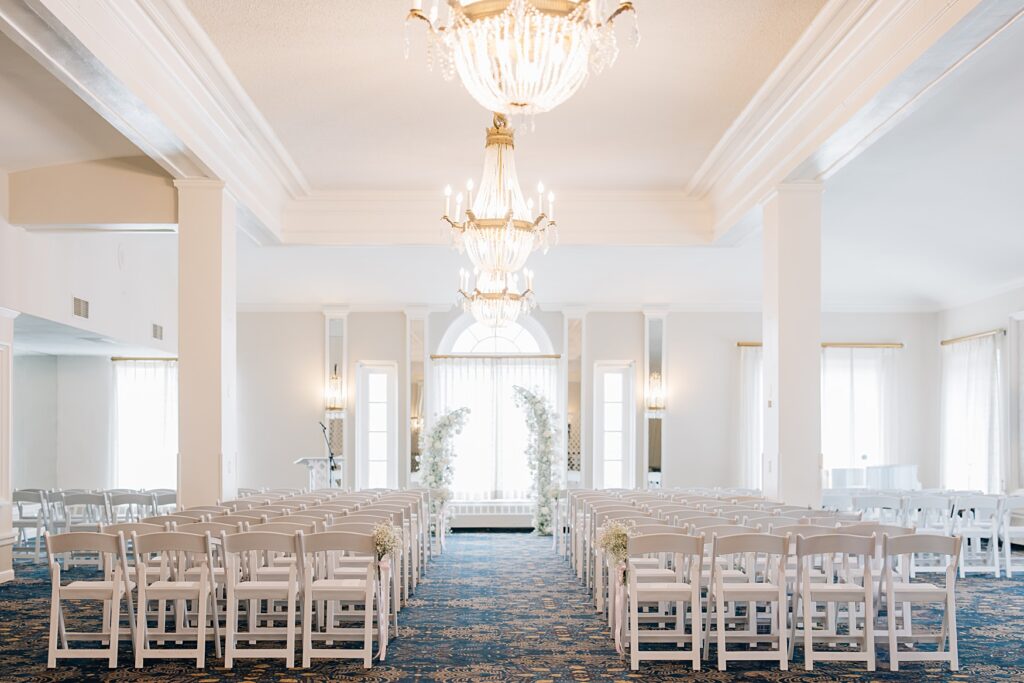 Ceremony space at the Lafayette Club in Minnetonka Beach, MN