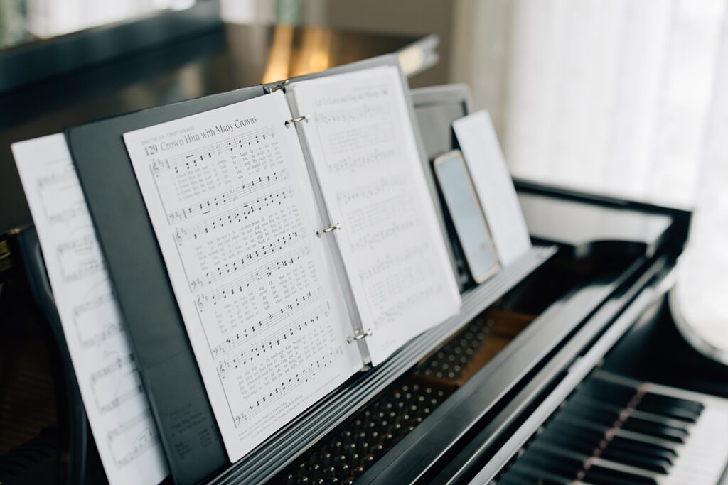 piano at the Lafayette Club in Minnetonka Beach, MN