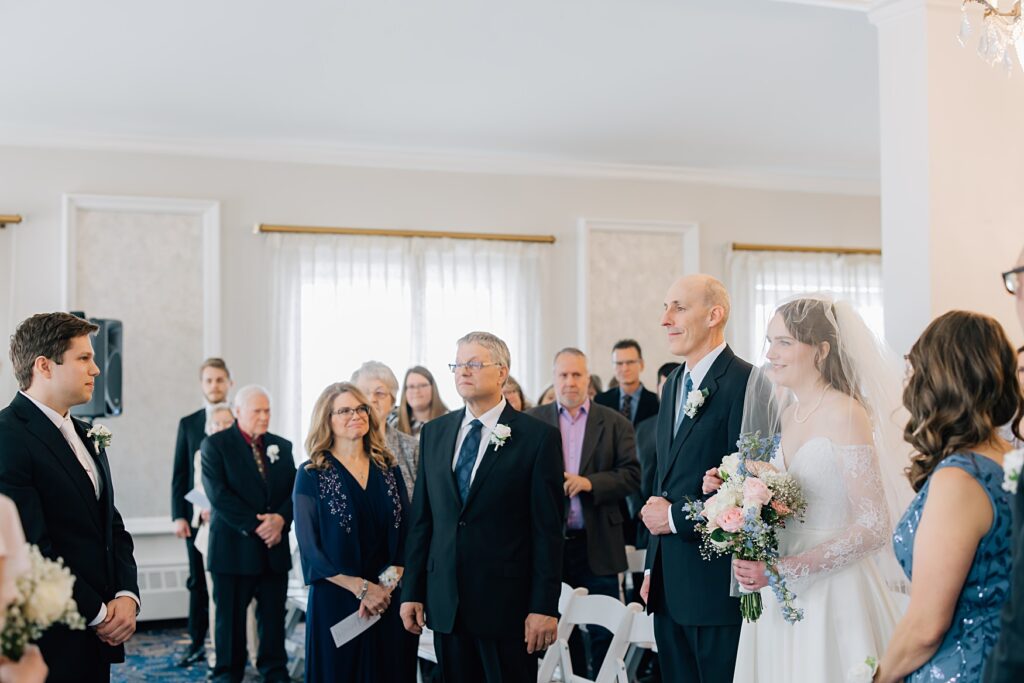 Wedding Ceremony at the Lafayette Club in Minnetonka Beach, MN