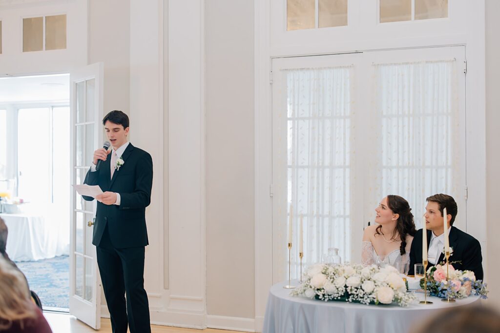 Speeches at the Lafayette Club in Minnetonka Beach, MN