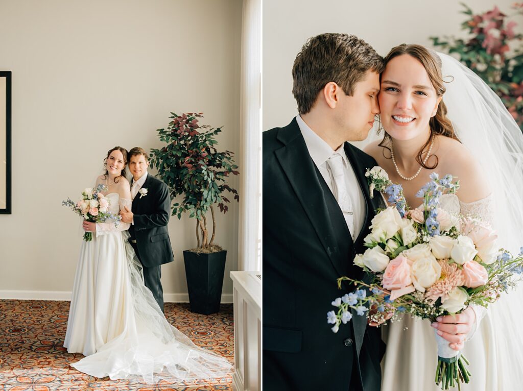 Bride and Groom Portraits at the Lafayette Club in Minnetonka Beach, MN