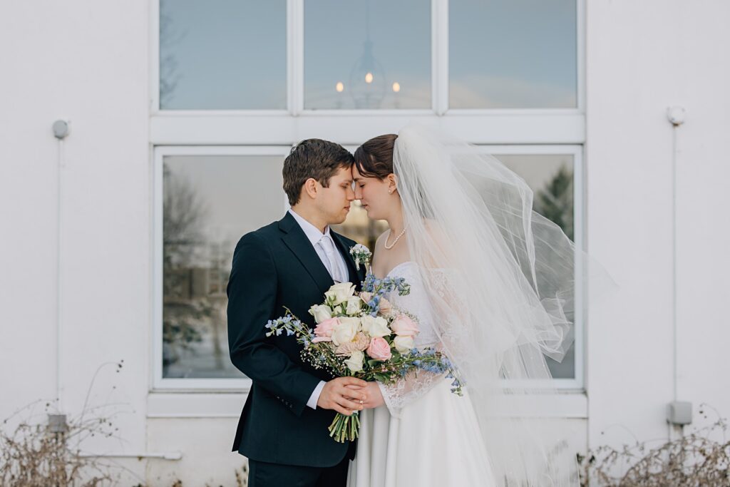 Bride and Groom Portraits at the Lafayette Club in Minnetonka Beach, MN