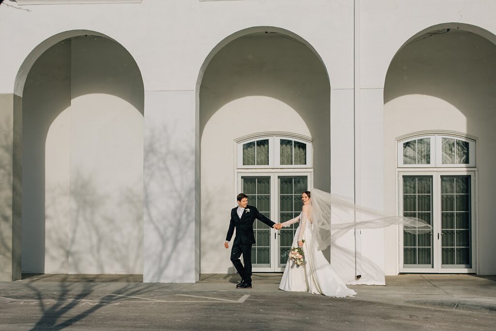 Bride and Groom Portraits at the Lafayette Club in Minnetonka Beach, MN