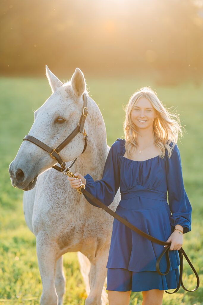 Senior Pictures with Your Horse | Classic Portrait variation with horse looking off camera 
