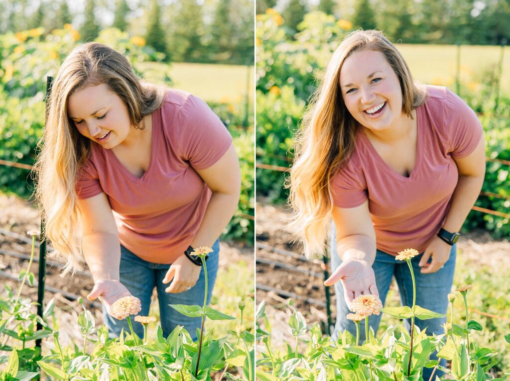 Olson Blooms flower farm brand photography by Minnesota photographer Amber Langerud