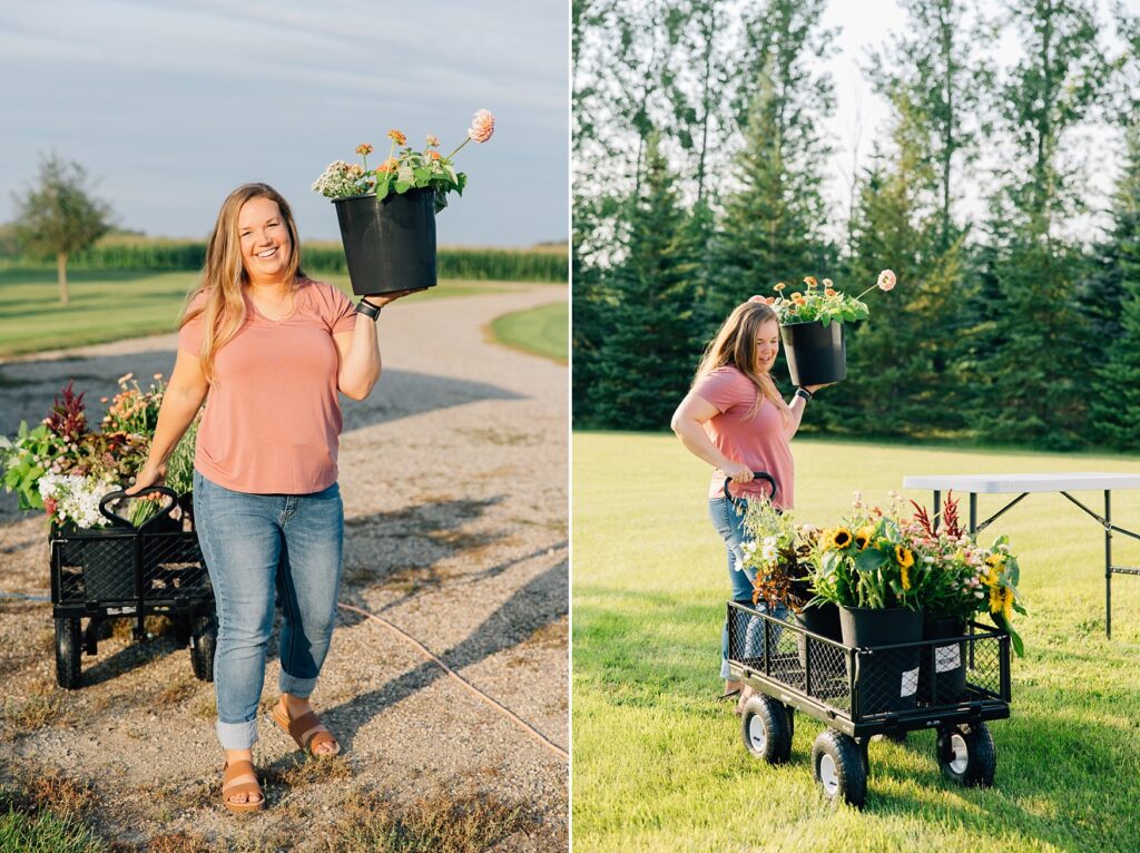 Olson Blooms flower farm brand photography by Minnesota photographer Amber Langerud