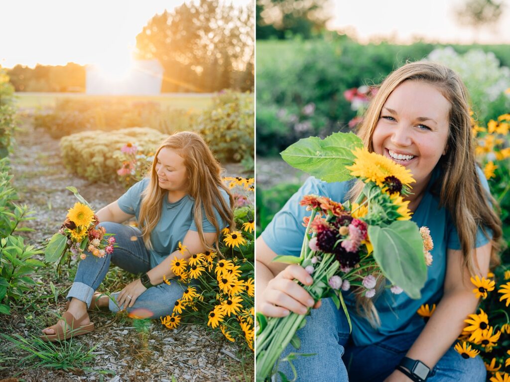 Olson Blooms flower farm brand photography by Minnesota photographer Amber Langerud